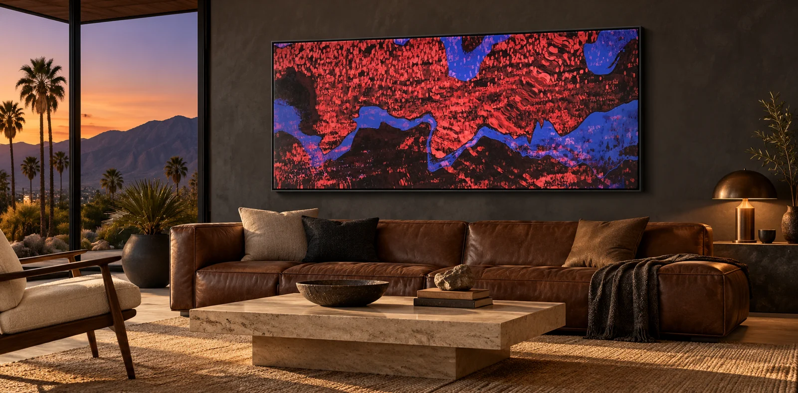 Fault Line in a Palm Springs hillside interior